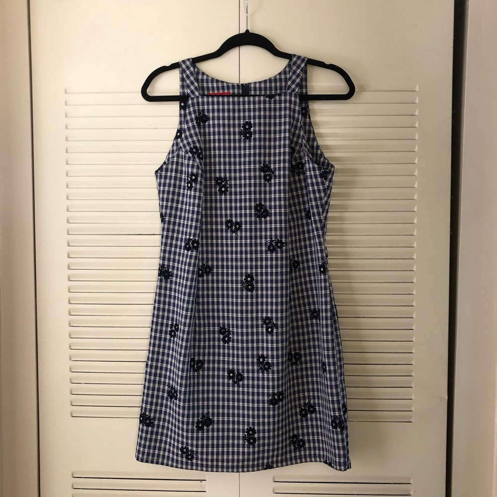ESPRIT 90s/00s Checkered Floral Dress